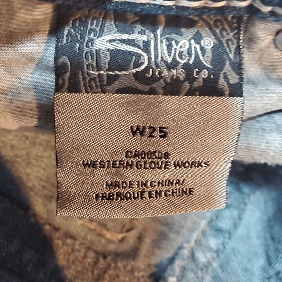 Silver Jeans Womens 25 Blue Denim Flat Front Thick Stitch Suki Capri Preppy - Picture 2 of 12